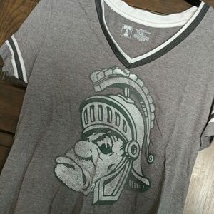 Michigan State Gruff Sparty grey womens size L